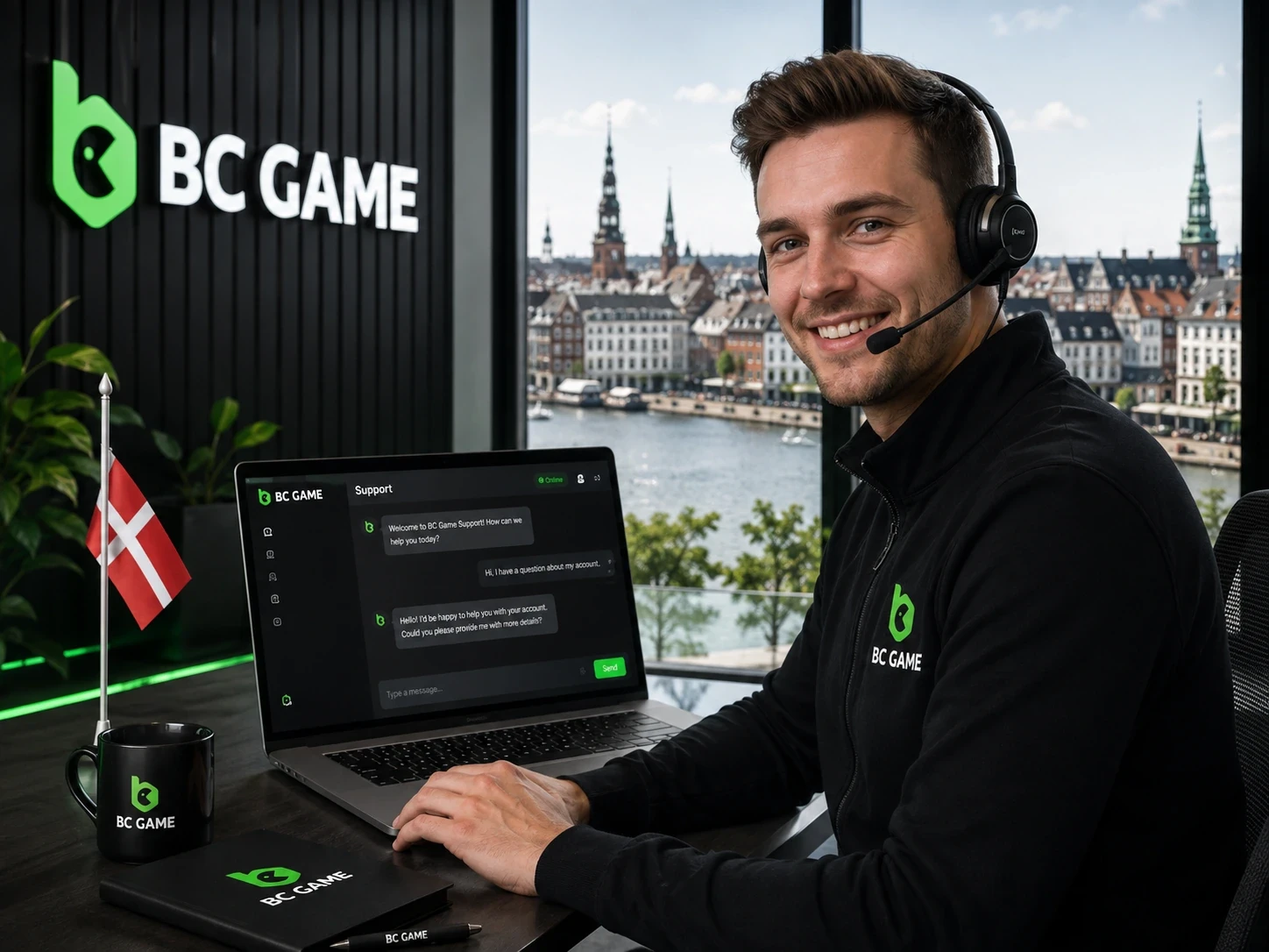 Support hos BC Game Danmark