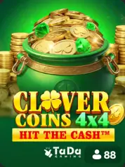 Clover Coins 4x4 Hit The Cash BC Game Denmark game cover
